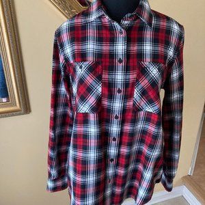Lauren Ralph Lauren Flannel Cotton Shirt NWOT Size M